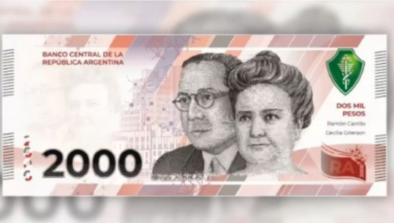 El BCRA puso en circulación el billete de $2000