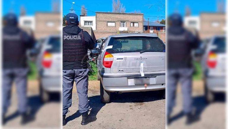 La Policía logró secuestrar el auto que habrían utilizado los delincuentes para llegar al paraje donde vive Germán Chandía.