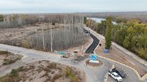 mariano gaido superviso el ultimo tramo de la obra de asfalto hacia la peninsula hiroki