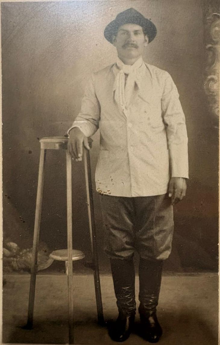 Pap&aacute; de Abel, Pantale&oacute;n Bustamante. Foto: gentileza.