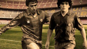 Víctor Muñoz y Diego en la época que compartieron equipo en Barcelona. Víctor Muñoz y Diego en la época que compartieron equipo en Barcelona.