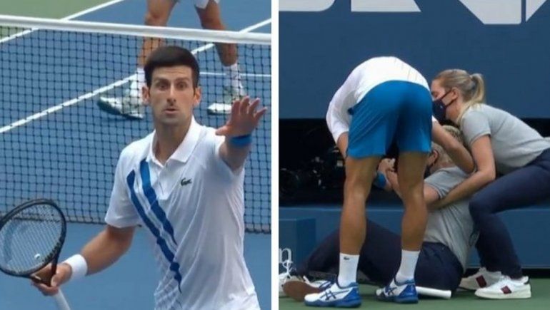 ¡Insólito! Djokovic se calentó y lo descalificaron del US Open