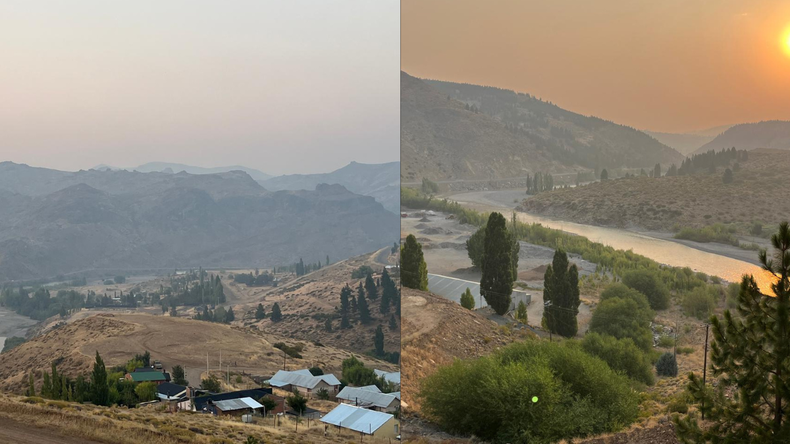 El humo de los incendios en Chile llegó al norte neuquino. | LM Neuquen El humo de los incendios en Chile llegó al norte neuquino.