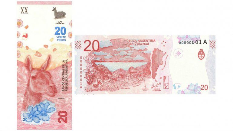 Así es el nuevo billete de 20 pesos que lanzó el Banco Central