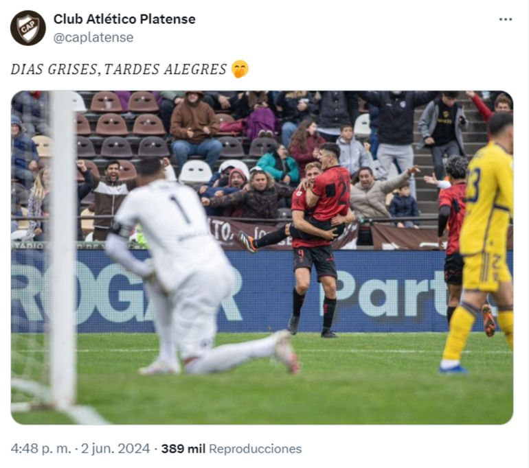 La burla de Platense a Boca La burla de Platense a Boca