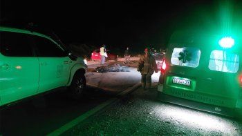 Accidente entre dos autos y un caballo sobre la Ruta 237 de Picún Leufú.