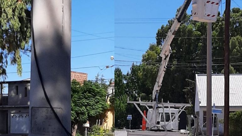 Robacables dejaron a una cuadra de Centenario sin luz