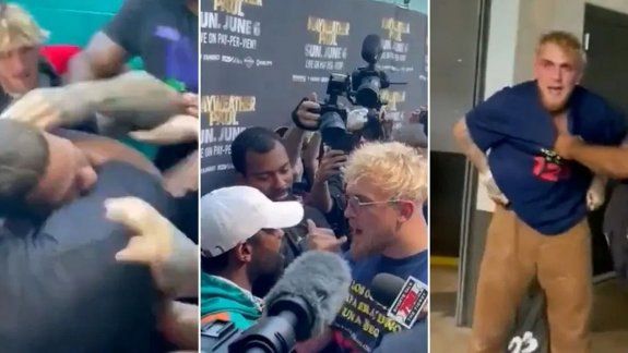 Un youtuber le sacó la gorra a Mayweather y el boxeador reaccionó a las piñas