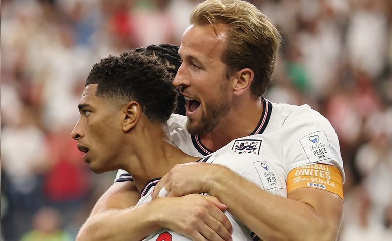 Jude Bellingham y Harry Kane, figuras de Inglaterra.