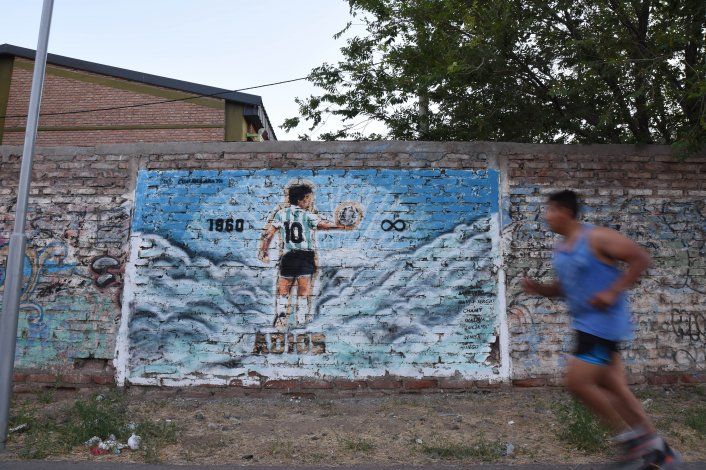 El mural neuquino de Diego.