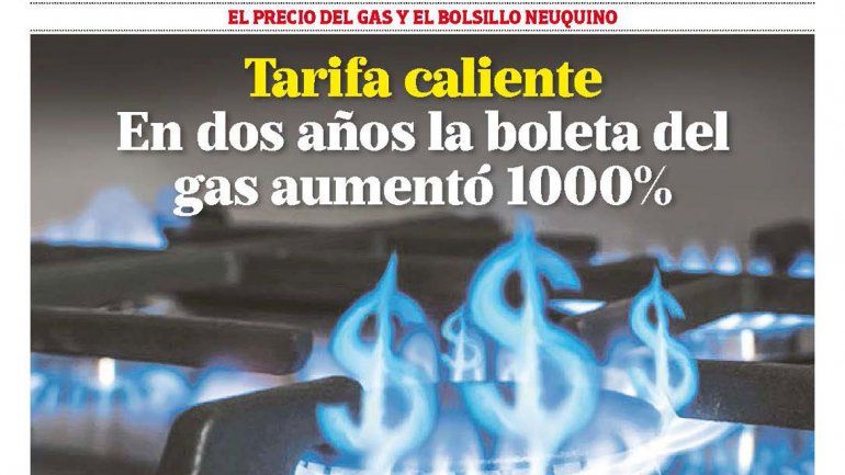Tarifa caliente: en dos años la boleta del  gas aumentó 1000%