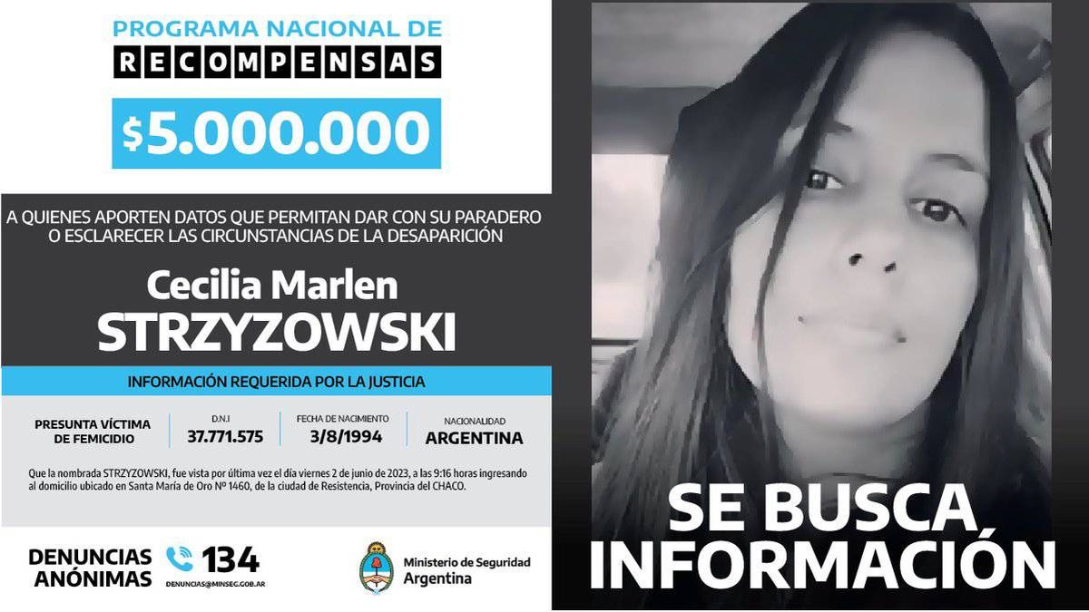 Caso Cecilia Strzyzowski Ofrecen 5 Millones De Recompensa 1249