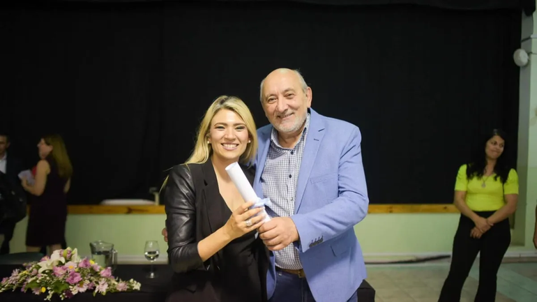 Nadia y su papá Hugo Márquez.