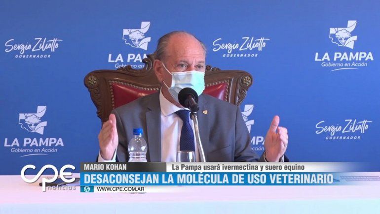 Mario Kohan, aseguró la aplicación de ivermectina en La Pampa como tratamiento al coronavirus.