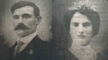 Santo Stortini y su esposa, Brandina. Santo Stortini y su esposa, Brandina.