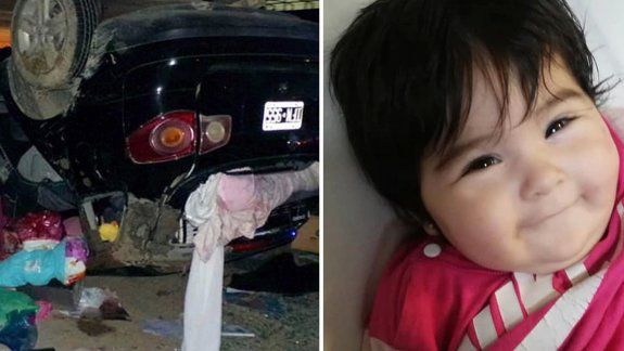 Milagro en Chubut: beba se salvó de un accidente y la encontraron sonriendo
