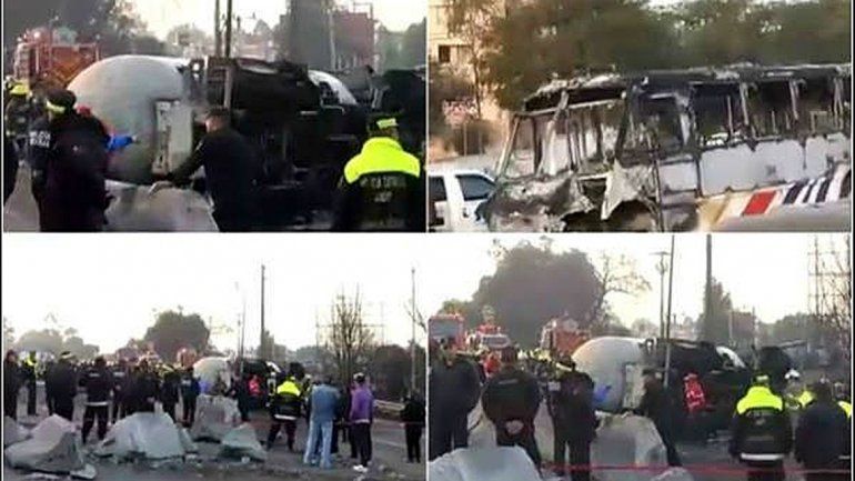 Evacuaron a 10.000 personas de la zona. Sólo el chofer quedó herido.