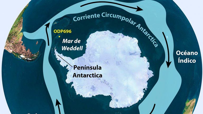 mar de weddell en el mapa mundial