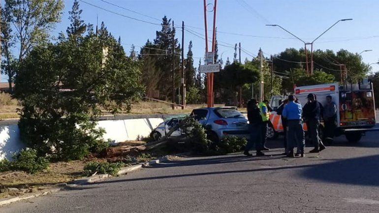 Tragedia en Plaza Huincul: perdió el control del auto, chocó contra dos árboles y murió