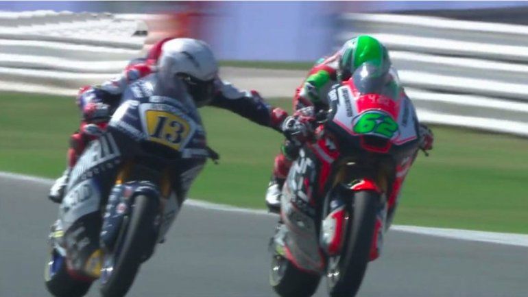 Locura en el mundial de motos: un corredor le tocó el freno a otro a 200 km/h