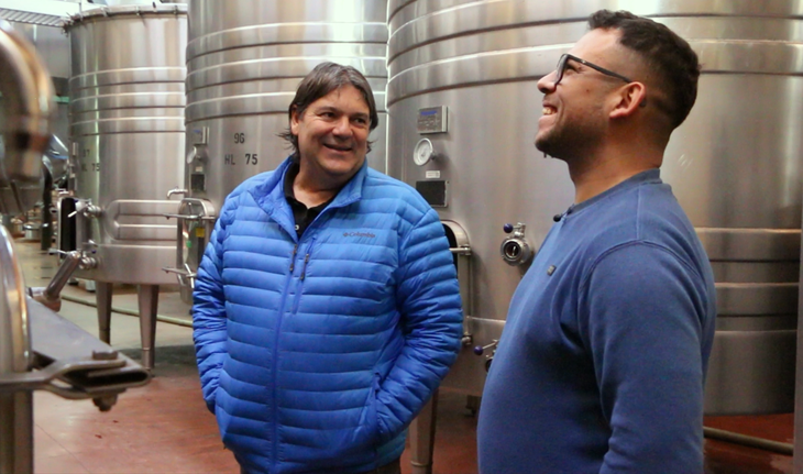 Puppato, en la bodega desde el minuto cero. Foto: LMN Puppato, en la bodega desde el minuto cero. Foto: LMN