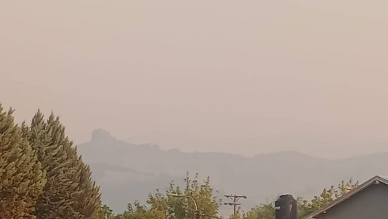 El humo de los incendios forestales de Chile cubrió el norte neuquino.&nbsp;