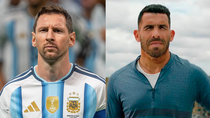 Lionel Messi y Carlos Tevez. Lionel Messi y Carlos Tevez.