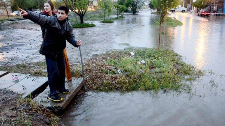 El barrio 12 de septiembre en la inundación que sufrió Neuquén en abril del 2014.