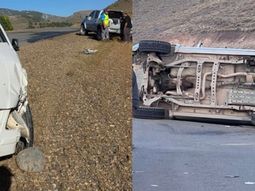 El siniestro se registró esta mañana a 15 kilómetros de Dina Huapi. Foto: Gentileza (Bariloche2000).