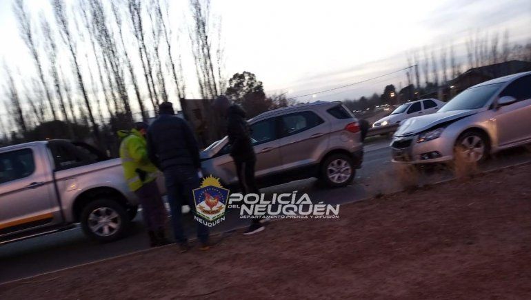 Choque en cadena entre tres vehículos sobre la Ruta 7