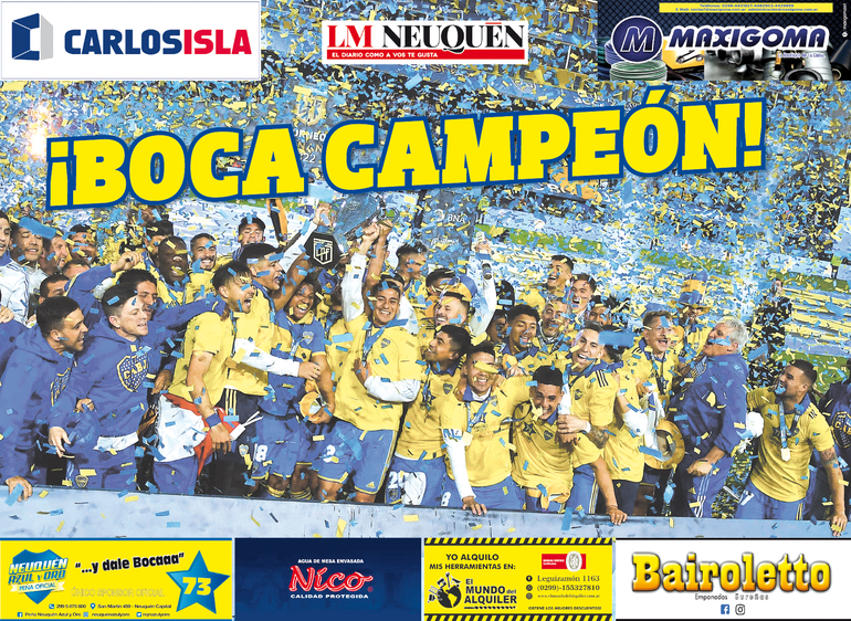 ¡Reclamá con el diario del lunes el póster de Boca campeón!