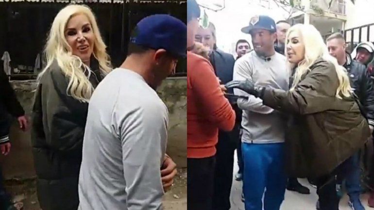 Los vecinos del barrio acompañaron a sus ídolos durante la grabación.