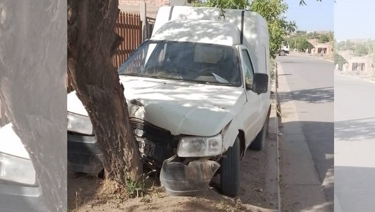 Borracho y sin licencia chocó su camioneta contra un árbol