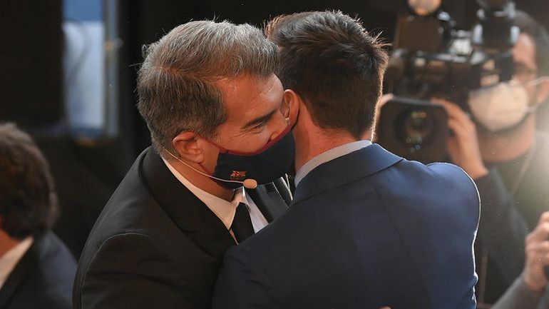 Joan Laporta no descarto un regreso de Messi. Joan Laporta no descarto un regreso de Messi.