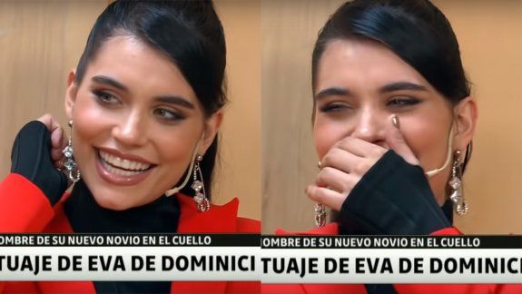 Le descubrieron un jugado tatuaje a Eva de Dominici 