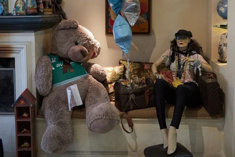 Uno de los rincones más originales de la vivienda de Cormillot y Pasquini.