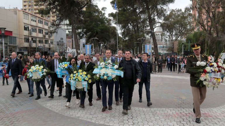 Gutiérrez y Quiroga recordaron juntos al Padre de la Patria