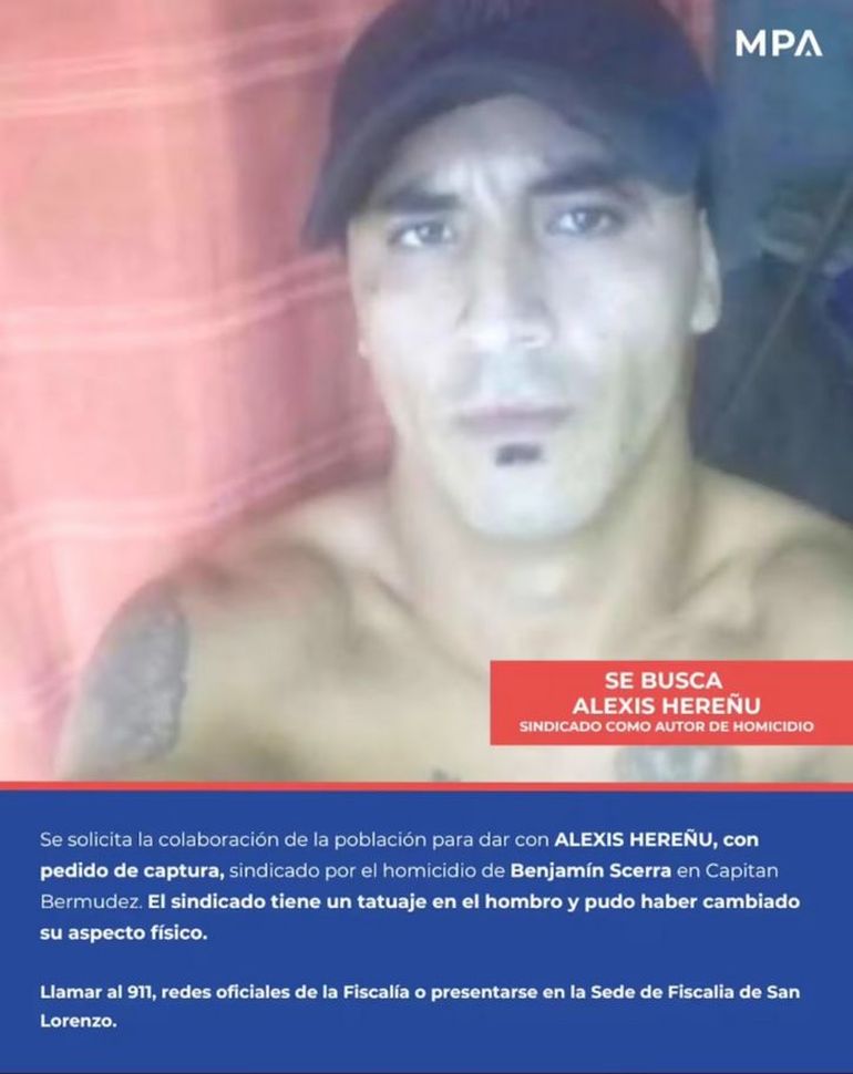 La Justicia publicó la foto del principal sospechoso del crimen de Benjamín Scerra y pidió colaboración para encontrarlo. La Justicia publicó la foto del principal sospechoso del crimen de Benjamín Scerra y pidió colaboración para encontrarlo.