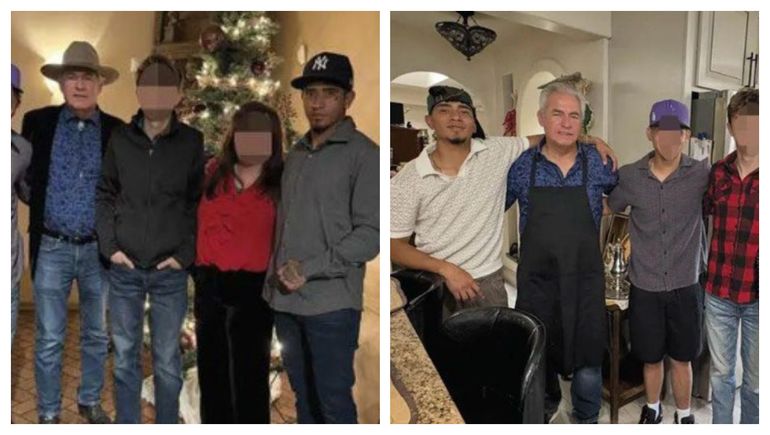 El juez junto al presunto pandillero y el resto de su familia en su casa de Nuevo México El juez junto al presunto pandillero y el resto de su familia en su casa de Nuevo México