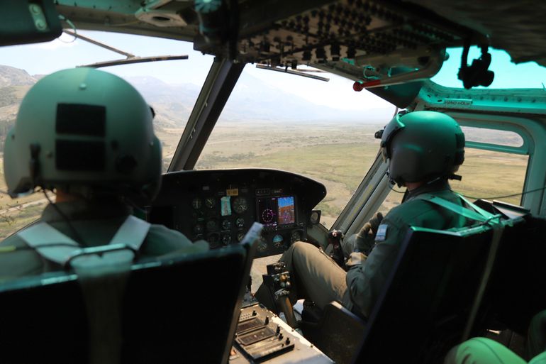 El trabajo de los helicópteros en el Valle Magdalena es clave / Foto