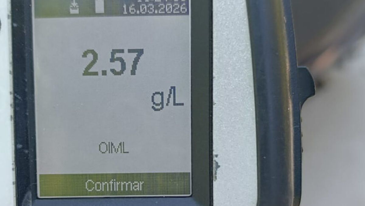 Un motociclista dio positivo en test de alcoholemia con 2,46 g/l.