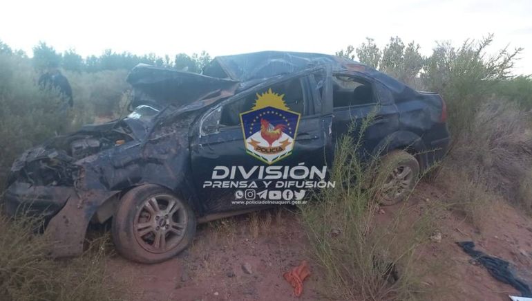 Tragedia: murió una niña en un vuelco cerca de Añelo