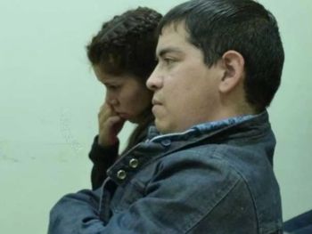 Chucky Monsalvo, en la foto de una audiencia de 2015, difundida por el Ministerio Público Fiscal de Comodoro Rivadavia.  