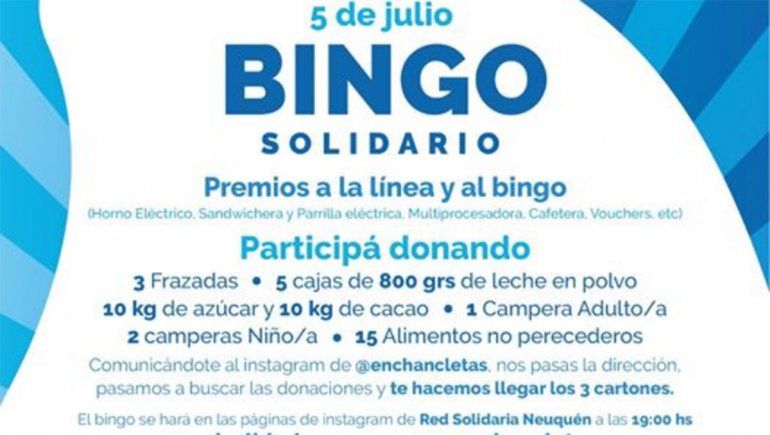 Se viene un bingo solidario para los más necesitados