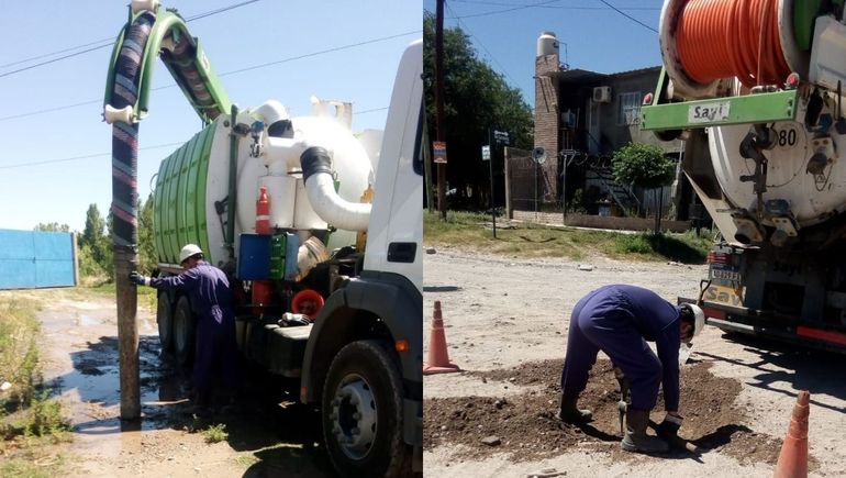 Un desborde cloacal inundó las calles de Provincias Unidas