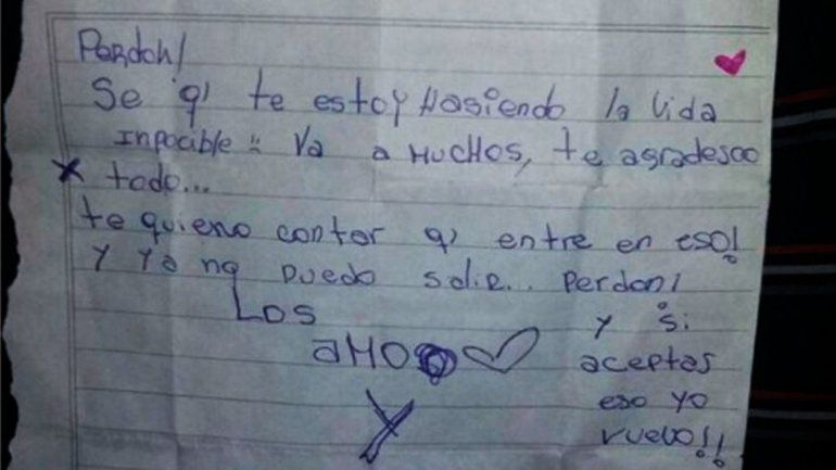 La chica le escribió a la mamá: Entré en eso y ya no puedo salir.