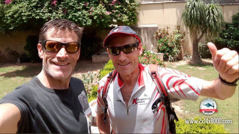 El argentino Mariano Galván junto al español Alberto Zerain antes de subir el Namga Parbat.