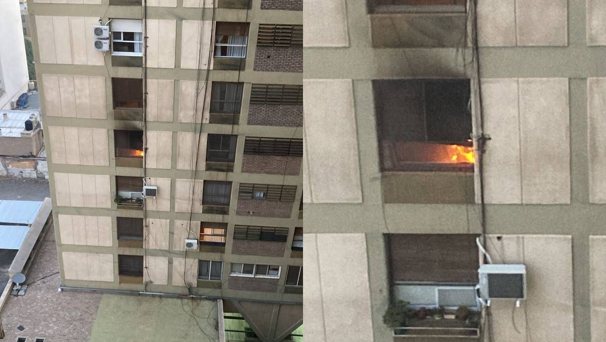 Susto: se incendió un departamento de Galería Jardín