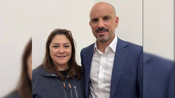 Karina Montecinos referente de la Coalición Cívica-ARI junto a Juan Luis Pepe Ousset.
