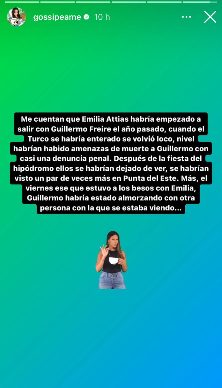 Quién es el hombre que estuvo a los besos con Emilia Attias Quién es el hombre que estuvo a los besos con Emilia Attias